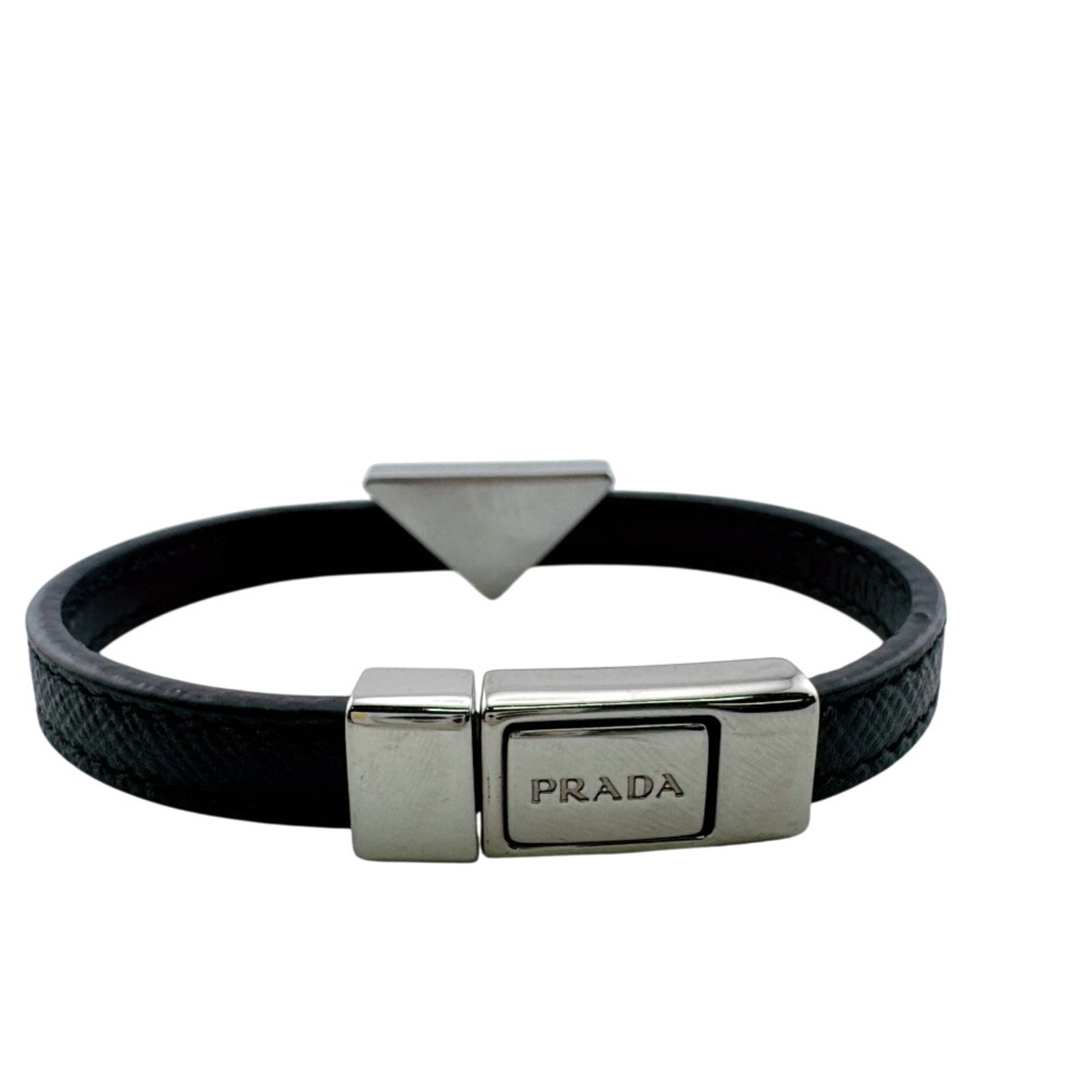 Charm Leather Prada Bracelet - 4
