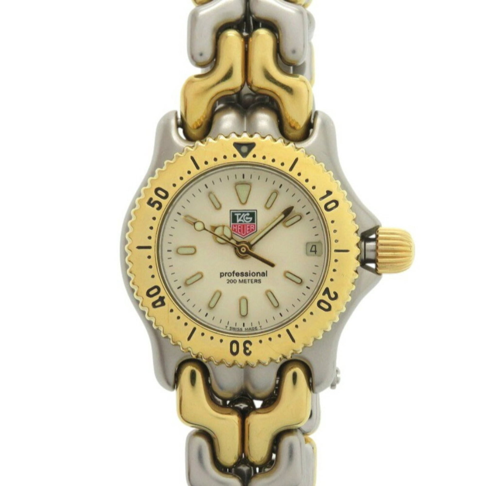 Wristwatch From Tag: Wristwatch From Tag Stainless steel case and band, the Tag Heuer wristwatch boasts a sleek design with a quartz movement for reliable timekeeping. Measuring 26mm in diameter, it's designed to fit