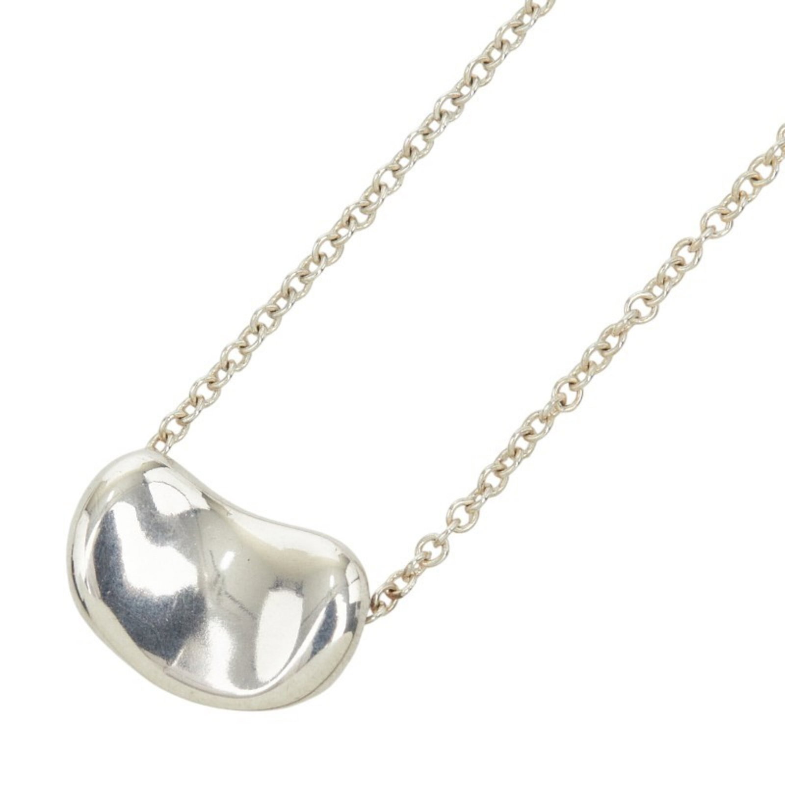 Tiffany & Co. Bean Necklace Sv925 Silver Women'S.: Tiffany & Co. Bean Necklace Sv925 Silver Women'S. Tiffany & Co. Bean Necklace in 925 Silver features a 7.5mm x 10.9mm pendant with a 41 cm / 16.14'' neck circumference, crafted from high-quality