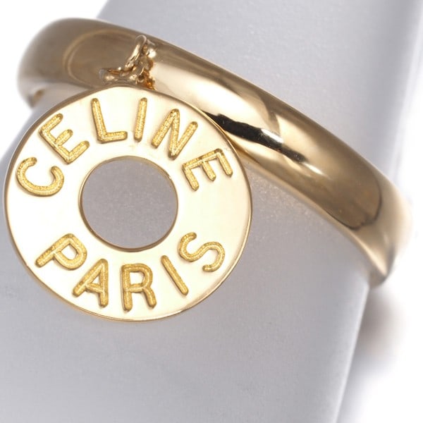 Logo ring yellow gold 750 18K US5.25-5.5: Logo ring yellow gold 750 18K US5.25-5.5 Yellow Gold Logo Ring, 18k. This 2.7g yellow gold ring features a logo design with a width of 13.2mm and a shank base of 2.5mm. The ring is available in US