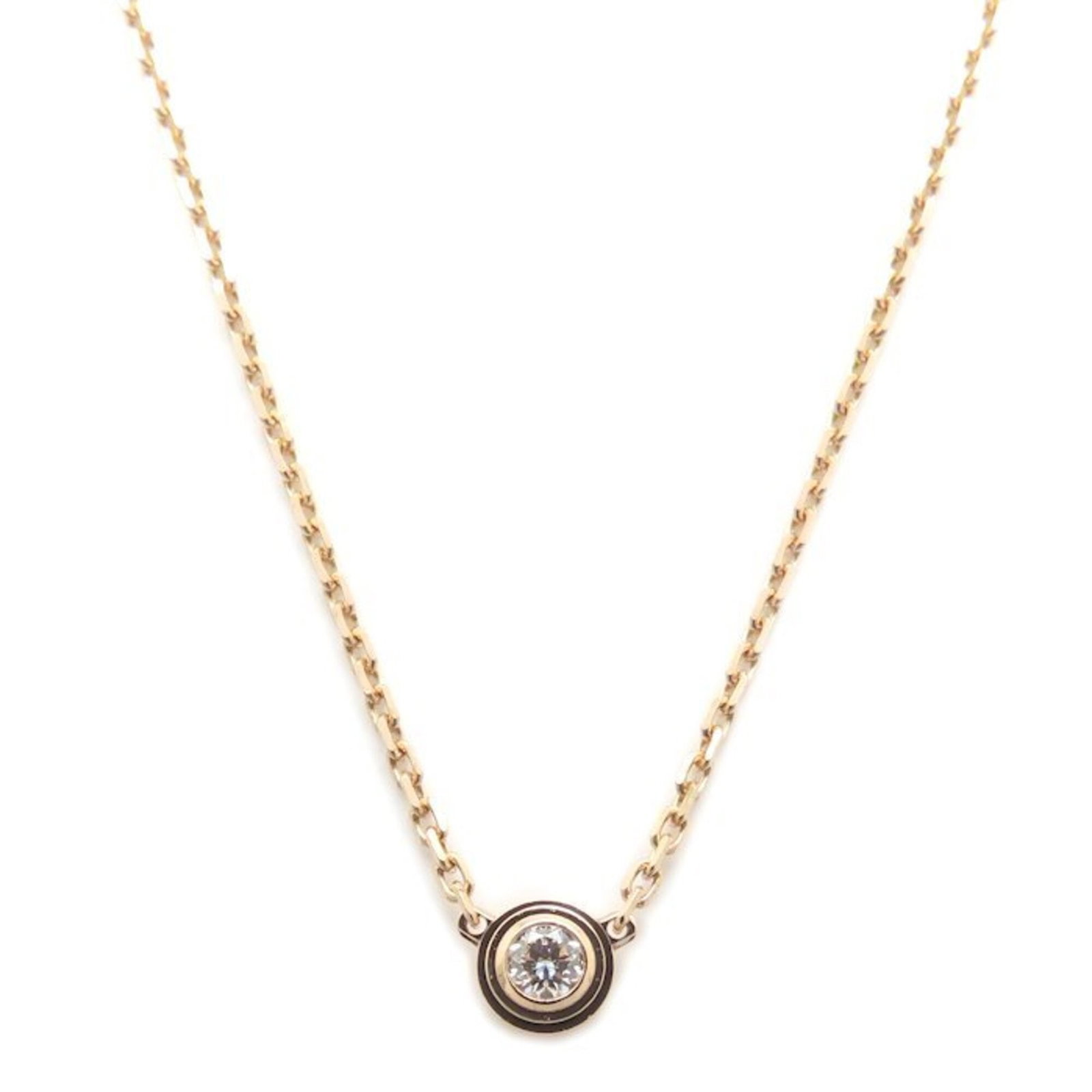 Cartier Damour Necklace Xs 1P Diamond Diamants Lgers 18Kpg Women'S B7224516 295532: Cartier Damour Necklace Xs 1P Diamond Diamants Lgers 18Kpg Women'S B7224516 295532 Cartier's Damour Necklace Xs 1P boasts a striking presence with its 2.1g diamond, set in 18K pink gold. The necklace'