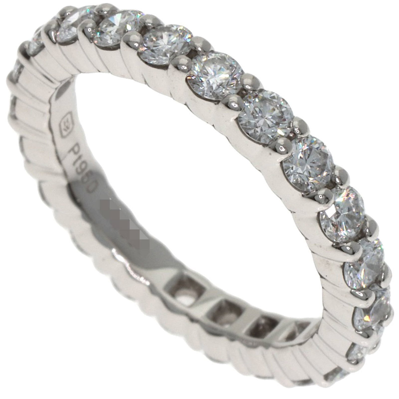 Harry Winston platinum ring band 950: Harry Winston platinum ring band 950 Platinum band ring from Harry Winston, featuring a diamond stone. This US size 5 and JP size 9 ring showcases the luxury of platinum craftsmanship. A notable