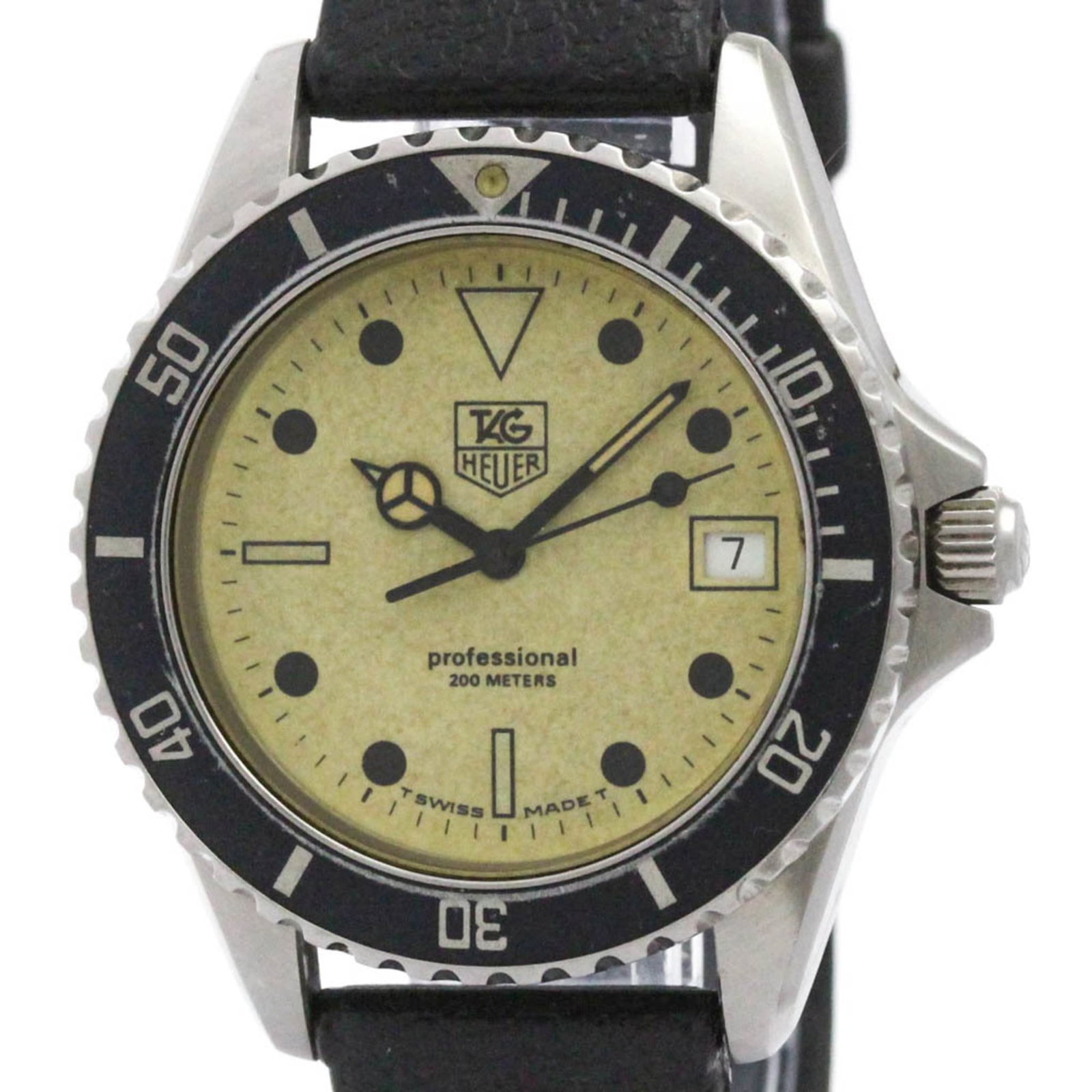 Wristwatch From Tag: Wristwatch From Tag Stainless steel case and rubber band provide a sporty look, while the yellow dial adds a touch of brightness to this quartz-powered watch. Measuring just 37mm in diameter, it's a