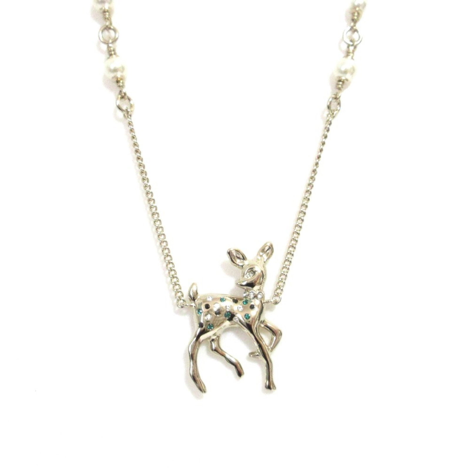 Chanel G26C Year'S Gift Pearl Coco Mark Bambi Necklace Gold Color Women'S (1 of 11)