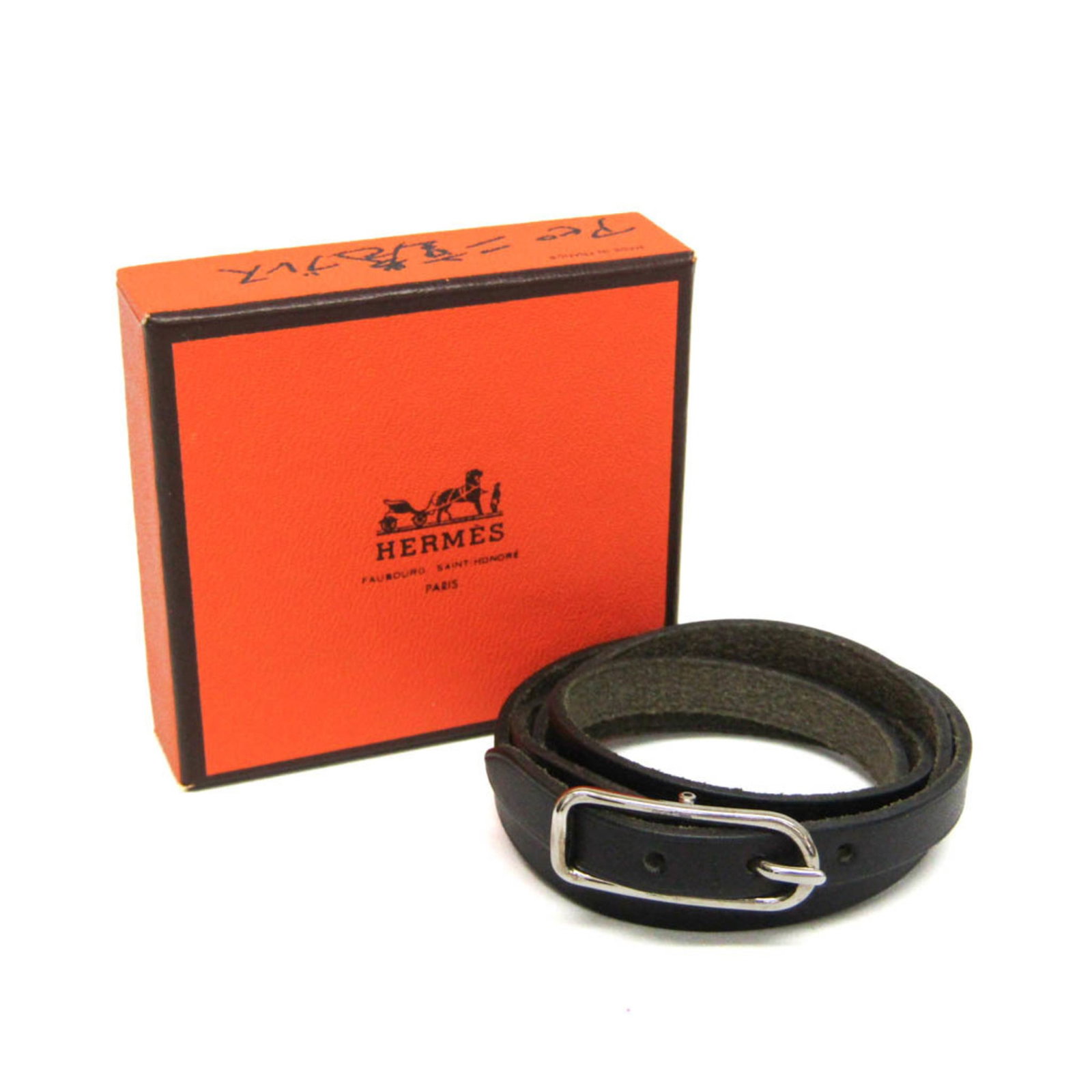 Leather metal bangle hermes - 2