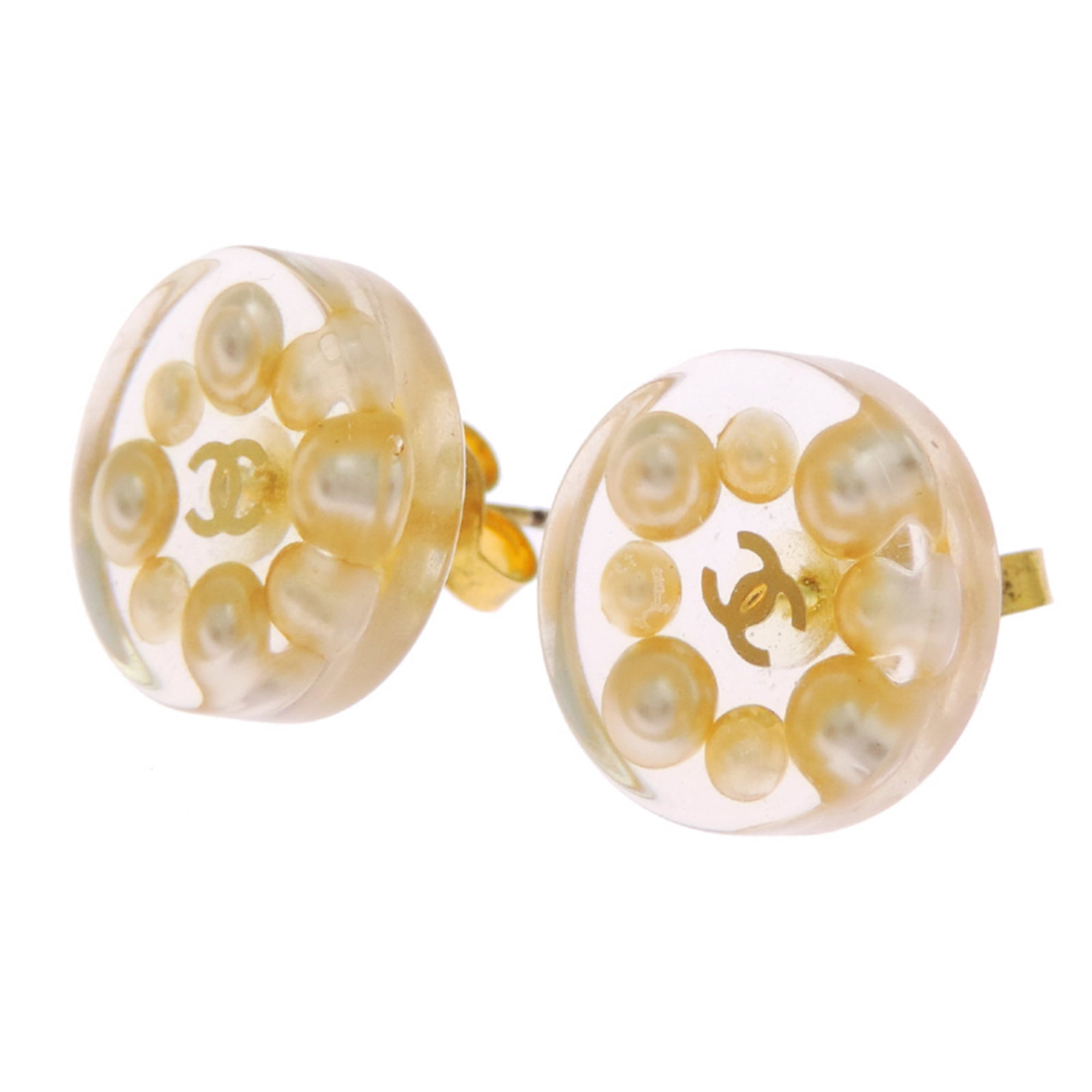 Chanel Stud Earrings Gold Plating - 2