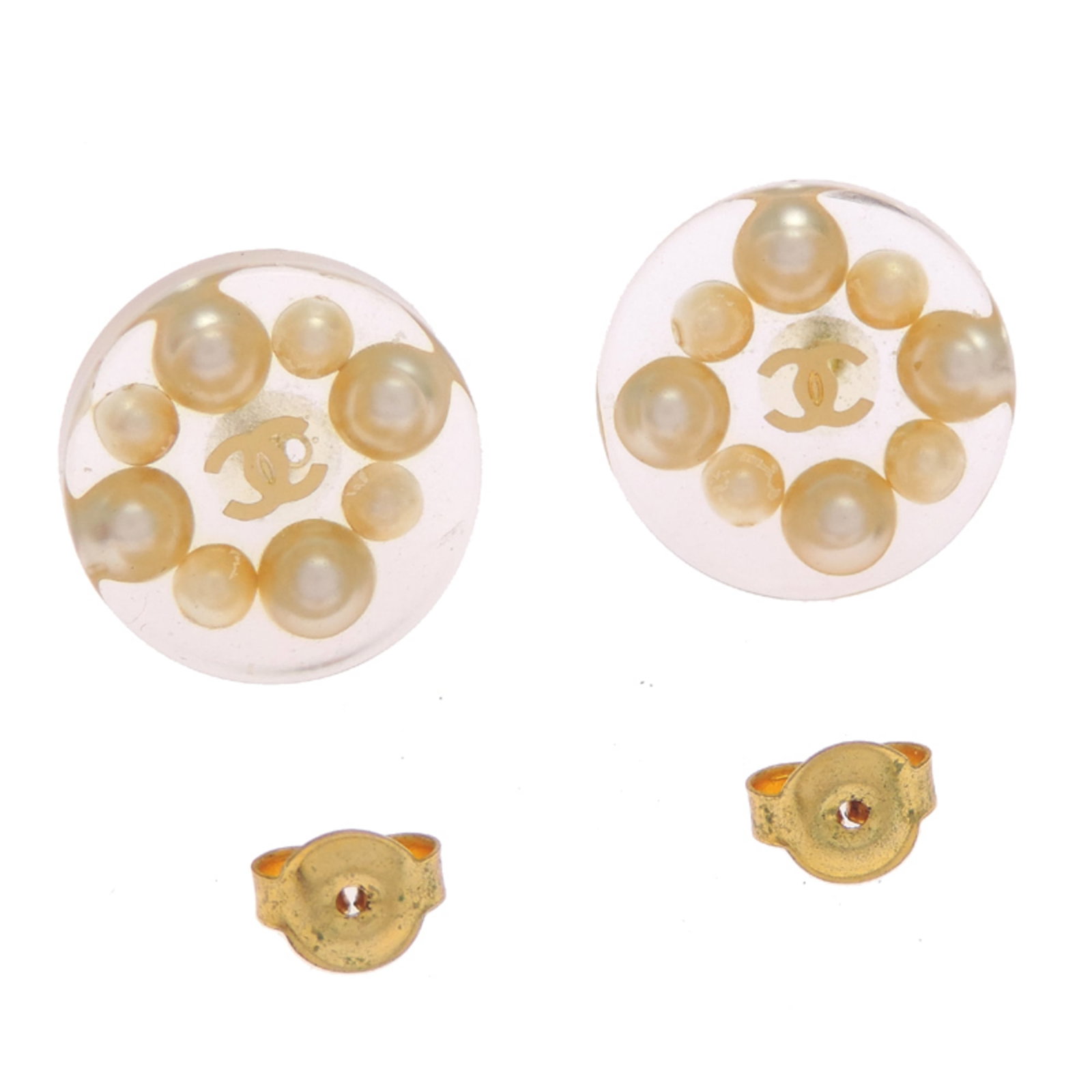 Chanel Stud Earrings Gold Plating - 4