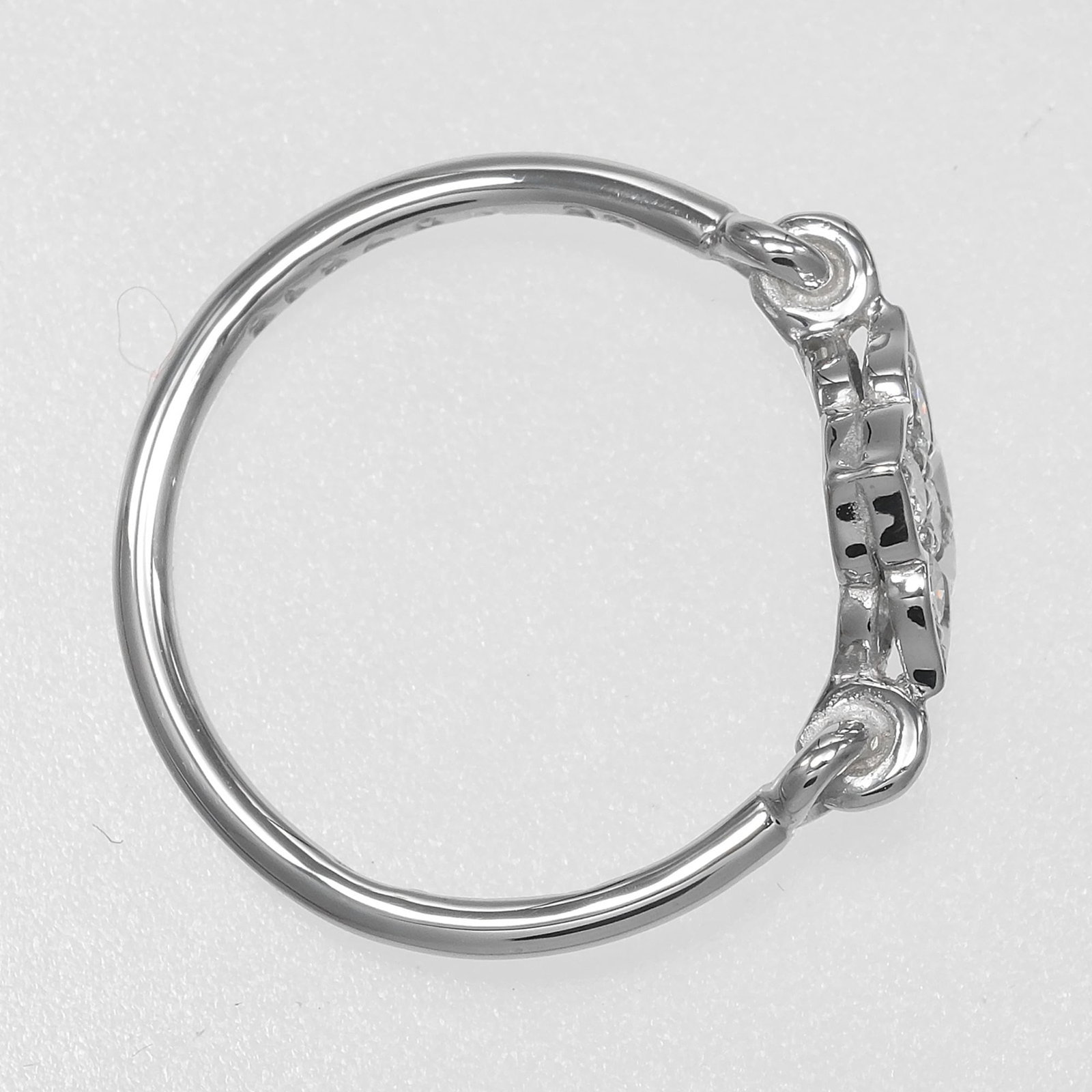 Gold White Ring Cartier Band - 10