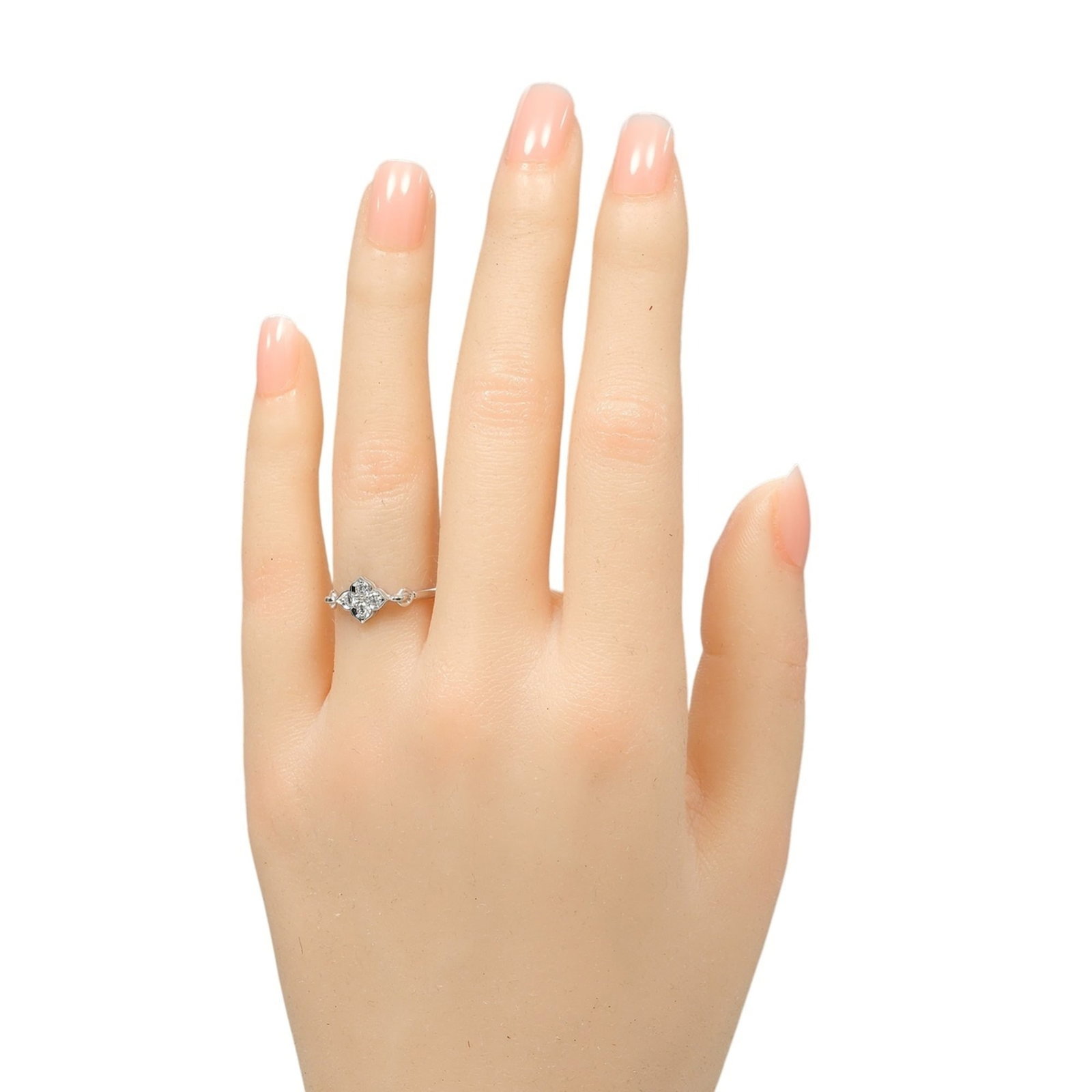 Gold White Ring Cartier Band - 2