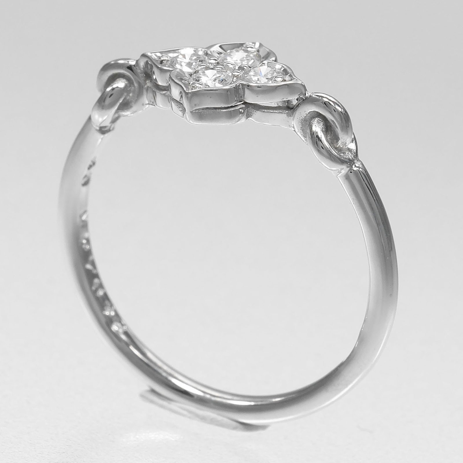 Gold White Ring Cartier Band - 3