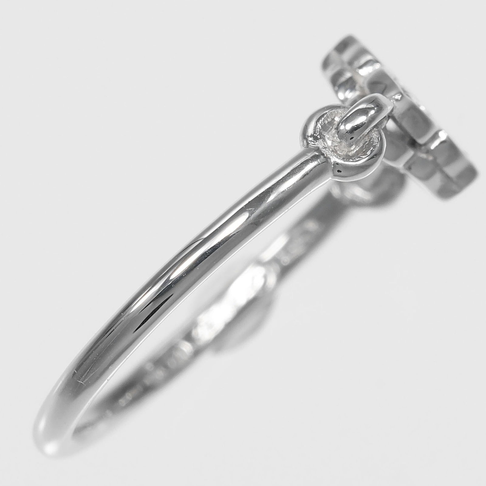 Gold White Ring Cartier Band - 7