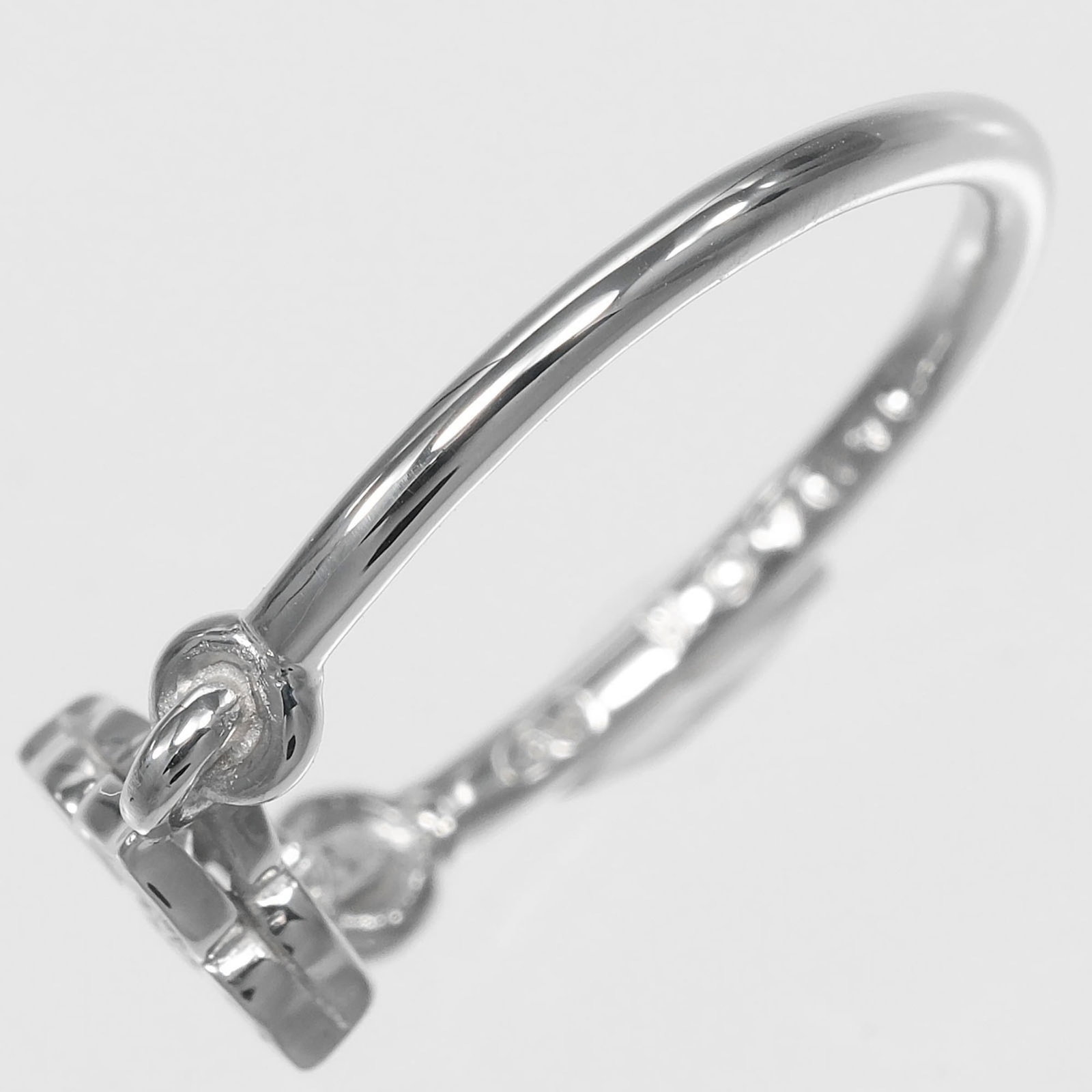 Gold White Ring Cartier Band - 8