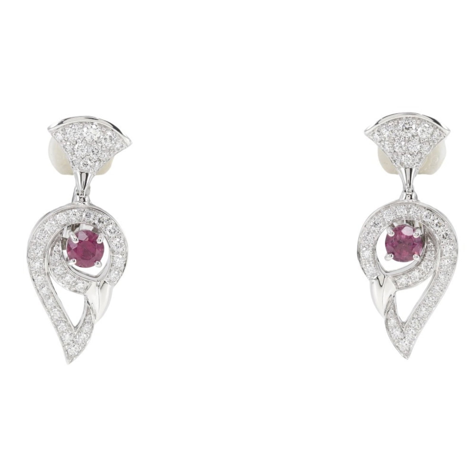 Gold White Clip Bvlgari Earrings (1 of 7)