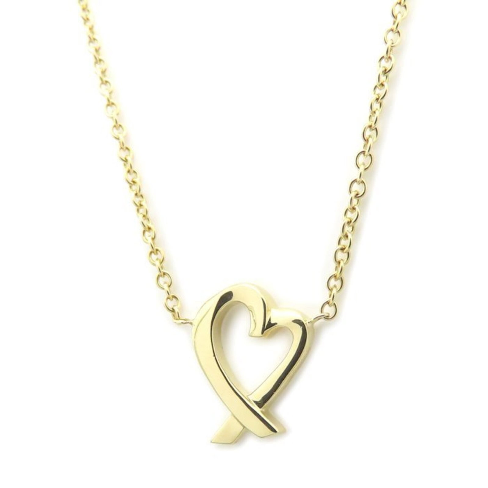 Tiffany&Co. Tiffany Loving Heart Necklace Paloma Picasso K18Yg Women'S 295362: Tiffany&Co. Tiffany Loving Heart Necklace Paloma Picasso K18Yg Women'S 295362 Tiffany&Co. Tiffany Loving Heart Necklace Paloma Picasso bears a signature and features yellow gold (18K) construction,