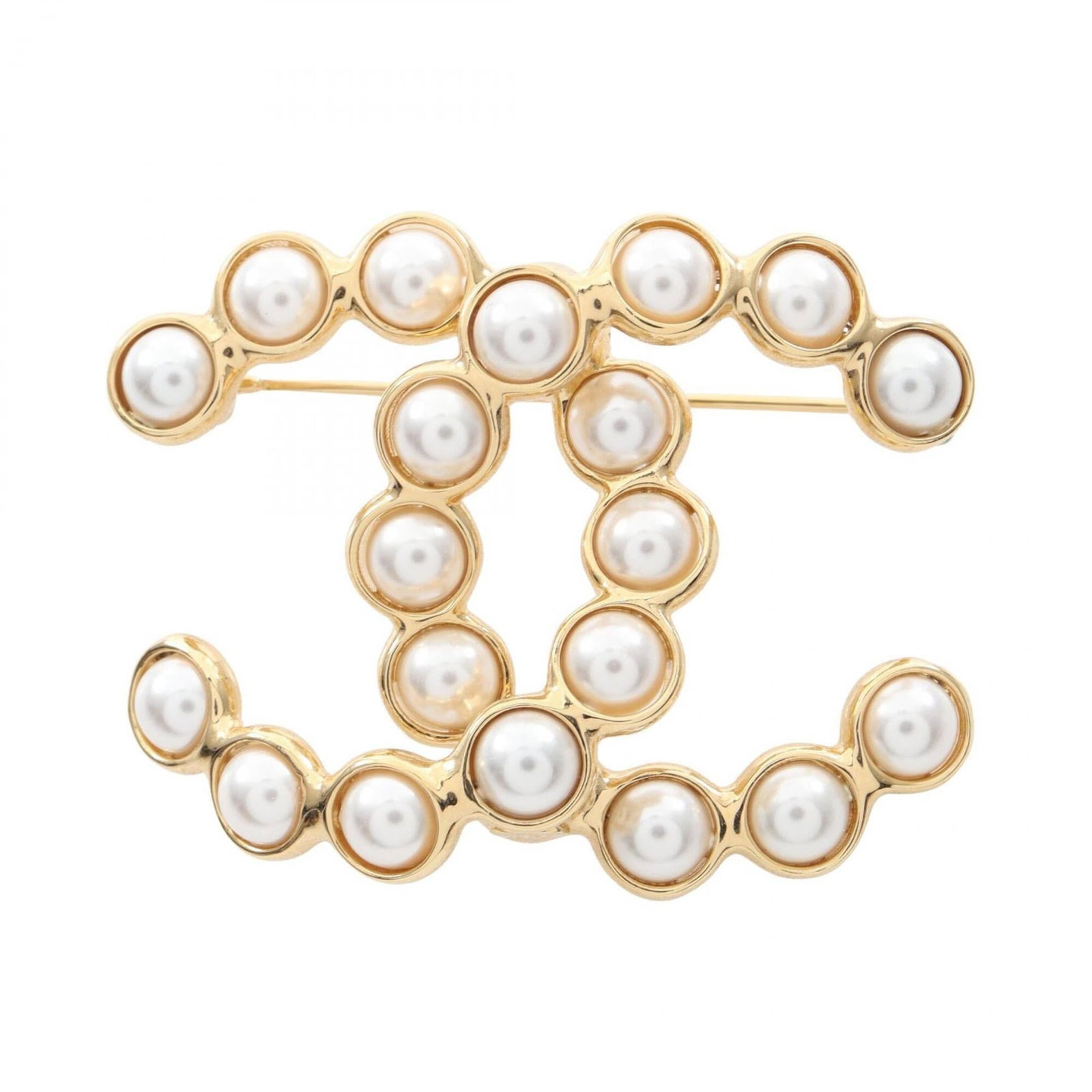 Chanel Brooch Artificial Pearl Gold Plating: Chanel Brooch Artificial Pearl Gold Plating Chanel Brooch Artificial Pearl Gold Plating - A luxurious gold-plated brooch featuring artificial pearls, adding a touch of elegance to any outfit.