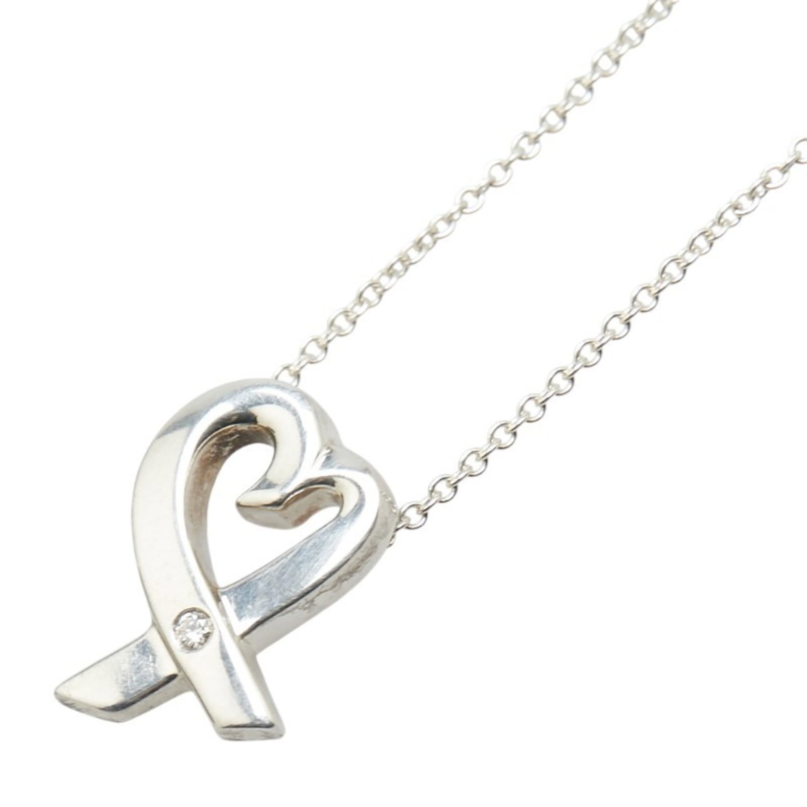 Loving Heart Necklace In Sterling Silver For Women By Tiffany & Co.: Loving Heart Necklace In Sterling Silver For Women By Tiffany & Co. Sterling silver necklace with a loving heart pendant, crafted by Tiffany & Co. in 925 quality, stands out with its elegant design an