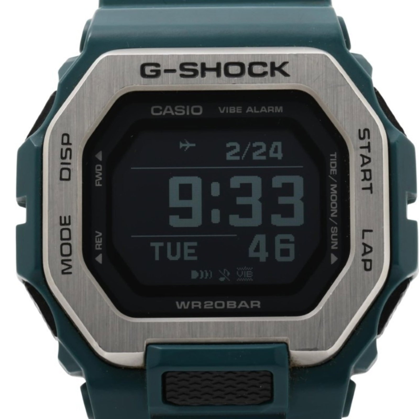 Wristwatch By Casio: Wristwatch By Casio Stainless steel construction provides a durable foundation for this black dial wristwatch, featuring a quartz movement and measuring 46mm in diameter. The watch's compact size
