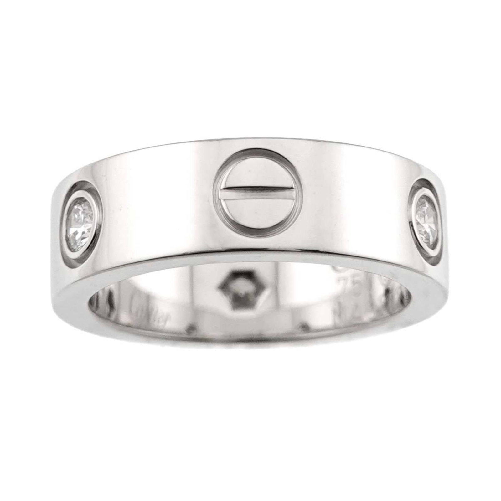 Gold White Ring Cartier Band (1 of 5)