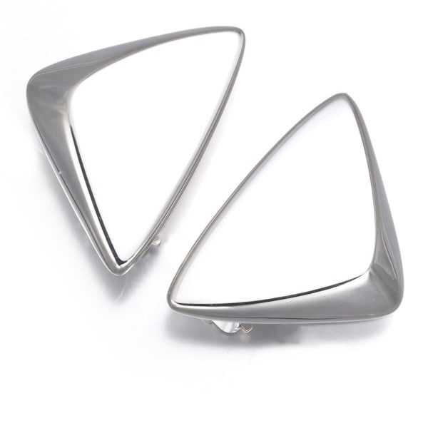 Sterling Silver Earrings Peak By Georg Jensen: Sterling Silver Earrings Peak By Georg Jensen Sterling silver earrings with a sleek design, featuring a clip-on style and no post for pierced ears. Made from high-quality 925 sterling silver, these
