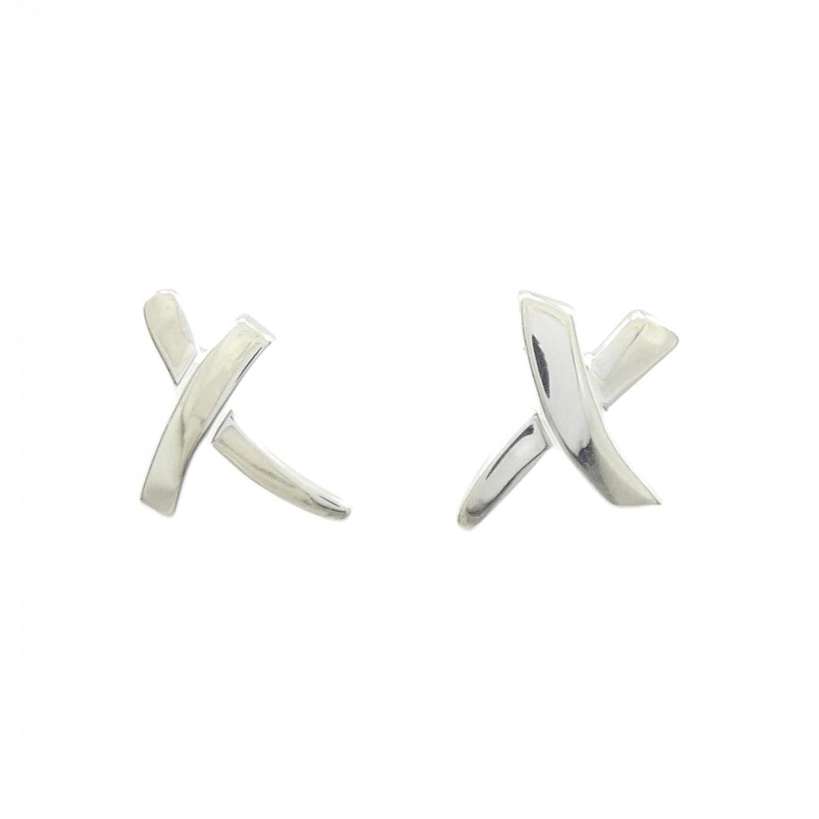 Tiffany Stud Earrings Silver 925 White Gold: Tiffany Stud Earrings Silver 925 White Gold Silver and white gold stud earrings from Tiffany, crafted with 925 quality. The elegant design features a subtle shine in silver and white gold, measuring 1