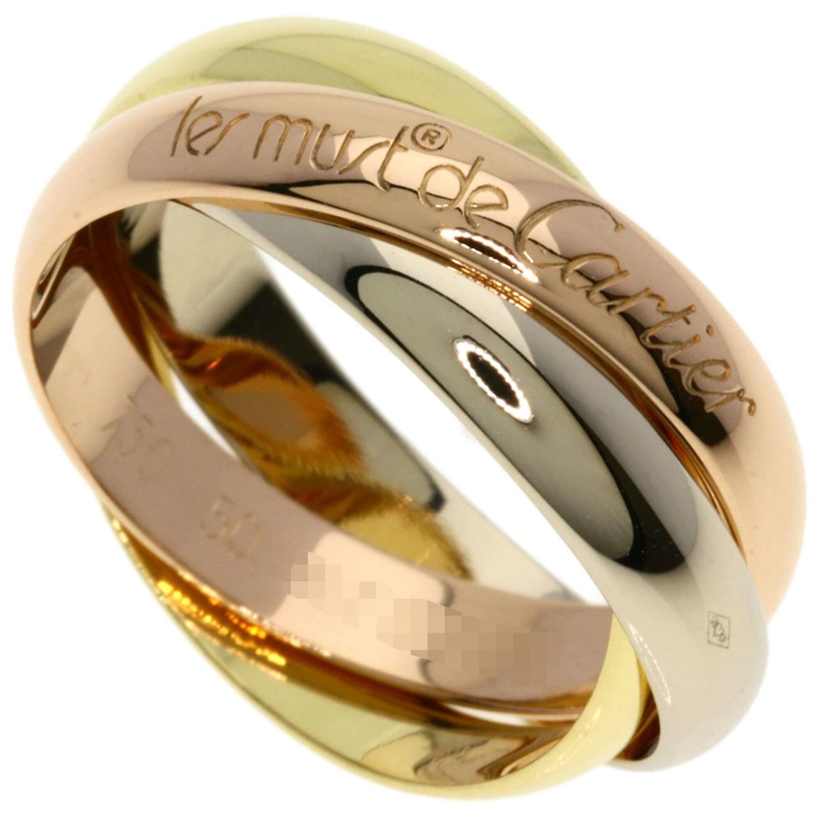 Cartier Trinity Ring 50 18k Yellow White Gold Women's: Cartier Trinity Ring 50 18k Yellow White Gold Women's Cartier Trinity Ring in 18k Yellow Gold features the iconic design with three intertwined bands. This women's ring boasts a classic style and