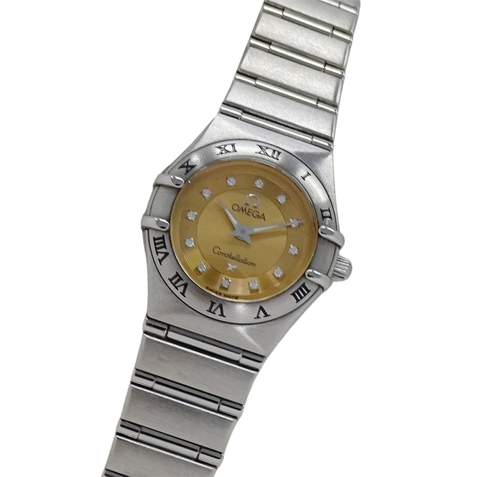 Wristwatch of Omega: Wristwatch of Omega Stainless steel case and band provide a sleek, modern look for the Omega wristwatch. The orange dial stands out with its vibrant color, making it a stylish accessory for everyday
