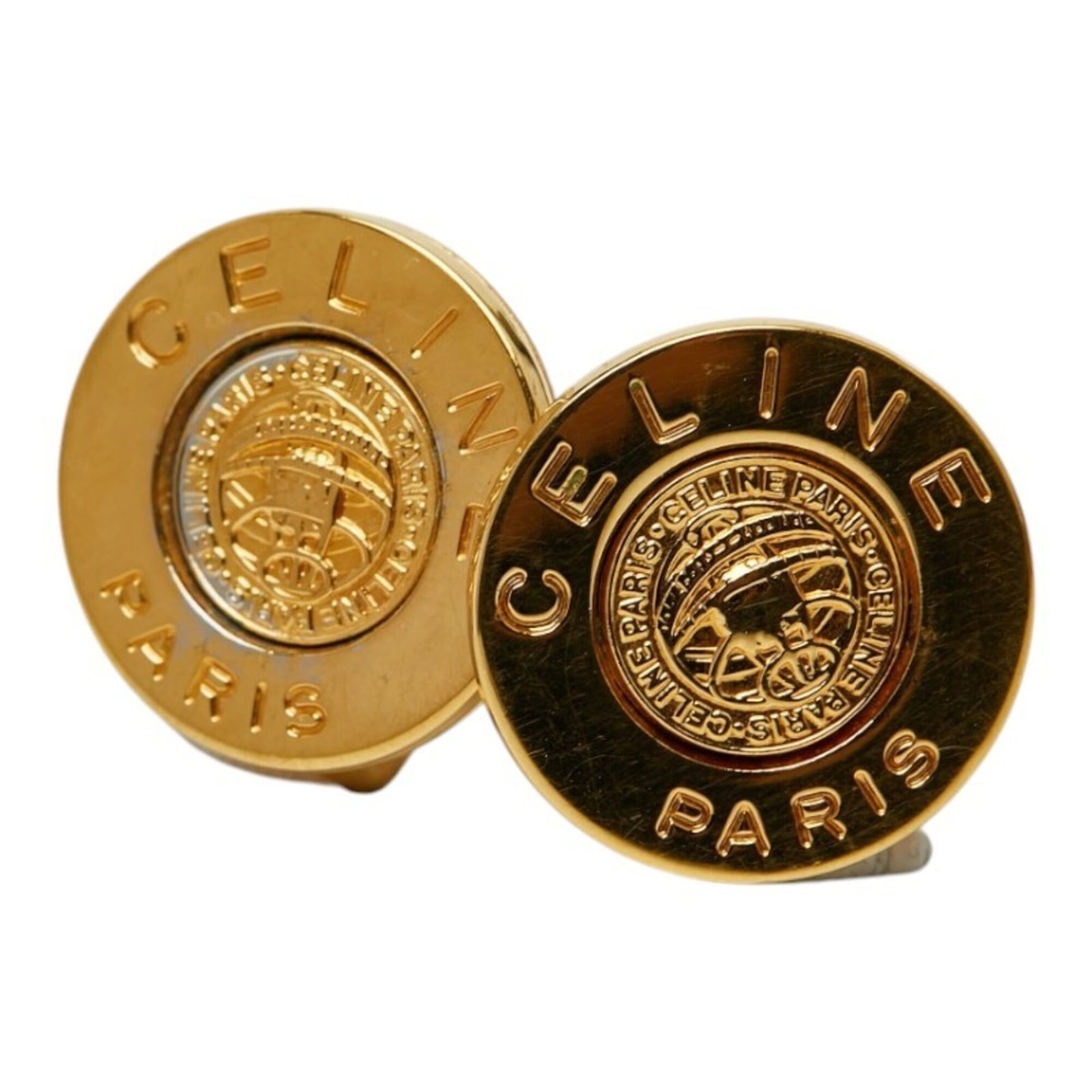 Celine Clip Earrings Gold Plating: Celine Clip Earrings Gold Plating Gold plating adds a touch of luxury to these elegant Celine clip earrings, featuring a sleek design with a subtle gold finish. Made from high-quality materials, they