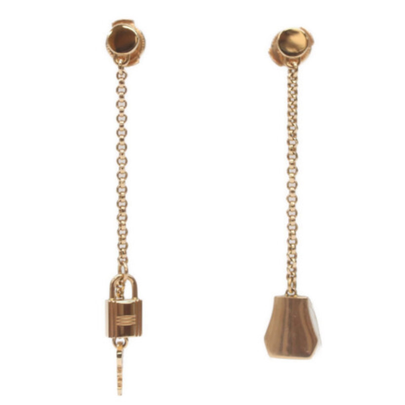 Pink Gold Stud Earrings Hermes: Pink Gold Stud Earrings Hermes Pink gold (18K) stud earrings from Hermes, bearing the brand's signature style. Made with high-quality pink gold material, these elegant earrings are a beautiful additio