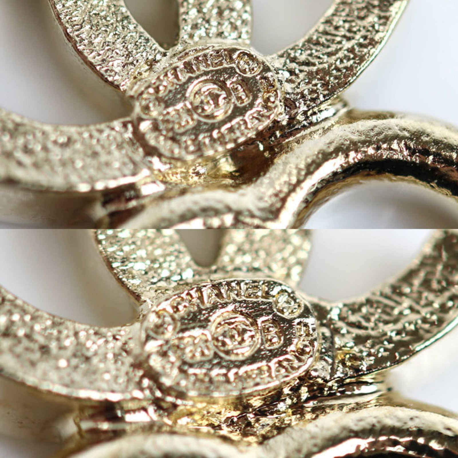 Chanel Stud Earrings Gold Plating - 4