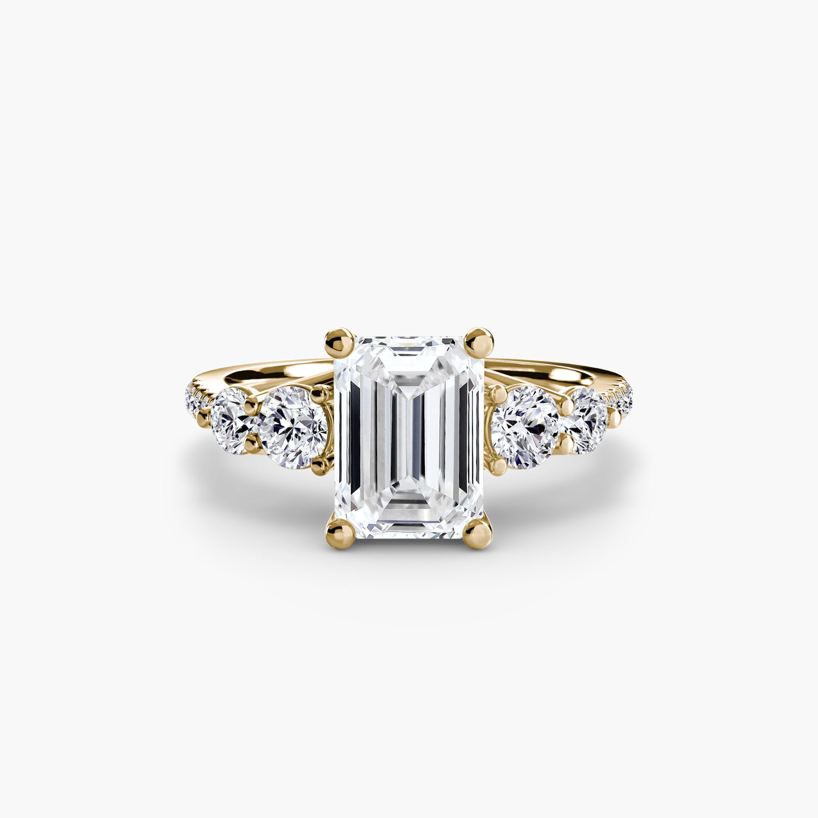 Pave Emerald 18Kt Yellow Gold Ring Setting - 2