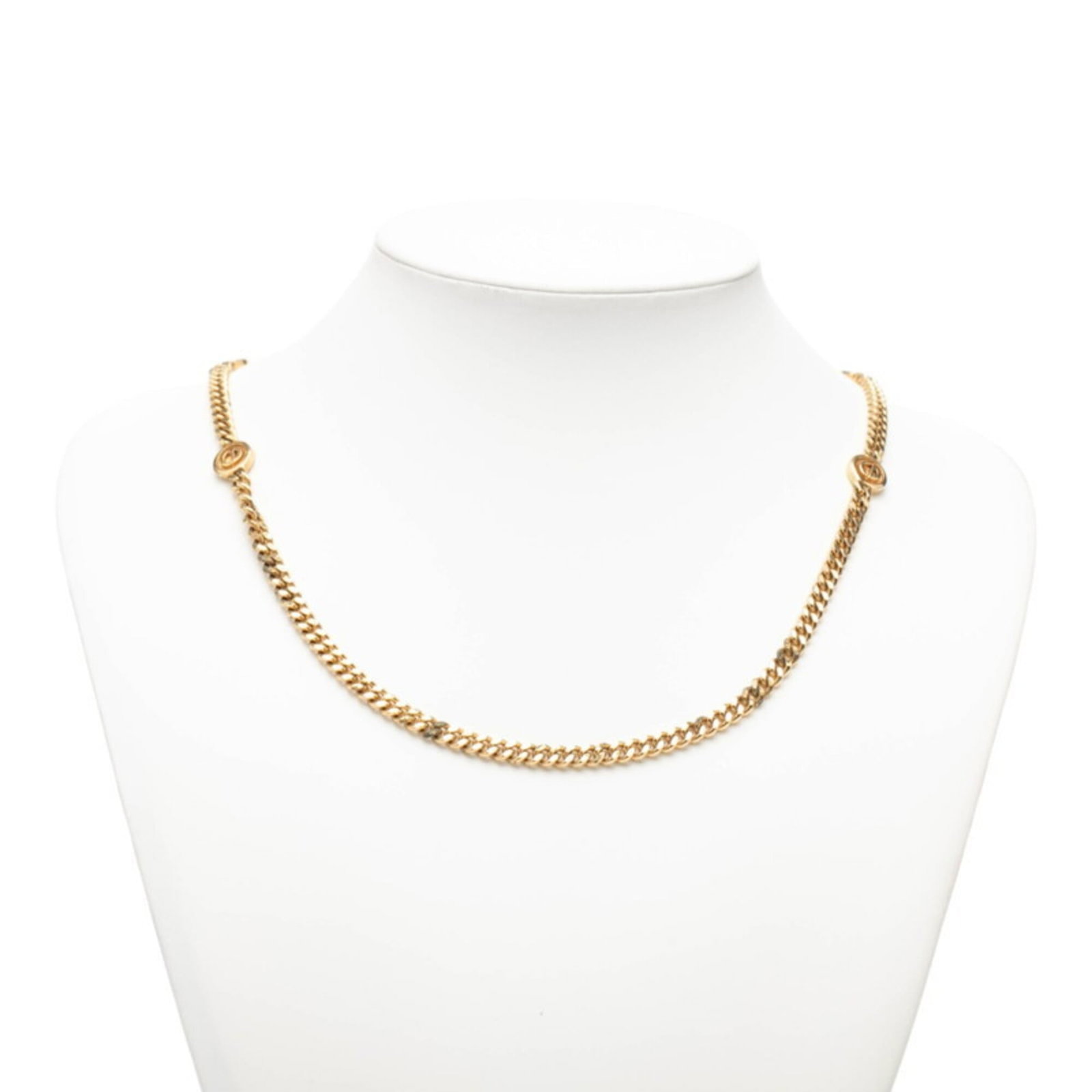 Women's Long Necklace Gold Plated By Dior Christian: Women's Long Necklace Gold Plated By Dior Christian Gold Plated Necklace by Dior Christian, featuring a 10.1mm x 10.6mm gold plated pendant and adjustable neck circumference of 78 cm / 30.7''. This