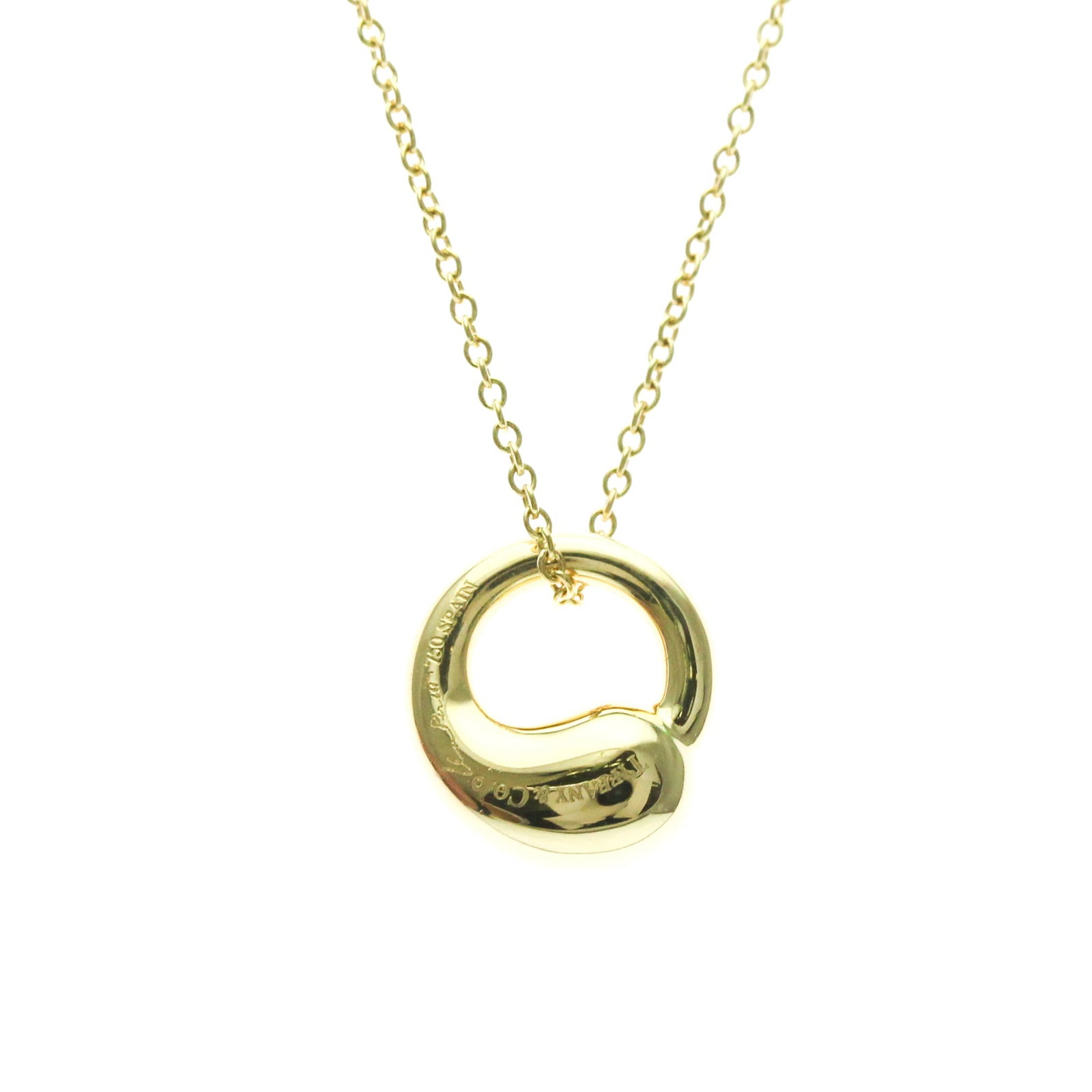 Tiffany Eternal Circle Necklace Yellow Gold (18K) No Stone Menwomen Fashion Pendant Necklace (Gold) (1 of 15)