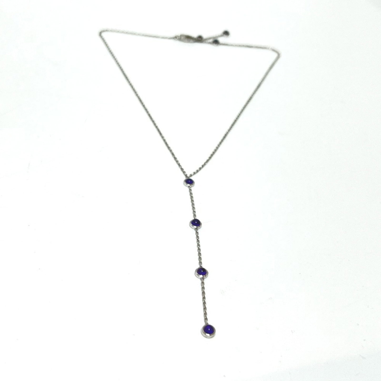 Gucci K18Wg Amethyst Accessory Necklace Women'S Silver: Gucci K18Wg Amethyst Accessory Necklace Women'S Silver White gold (18K) Gucci necklace features an amethyst stone, measuring 90mm x 5mm. The chain has a silver finish and is adjustable to fit necks up