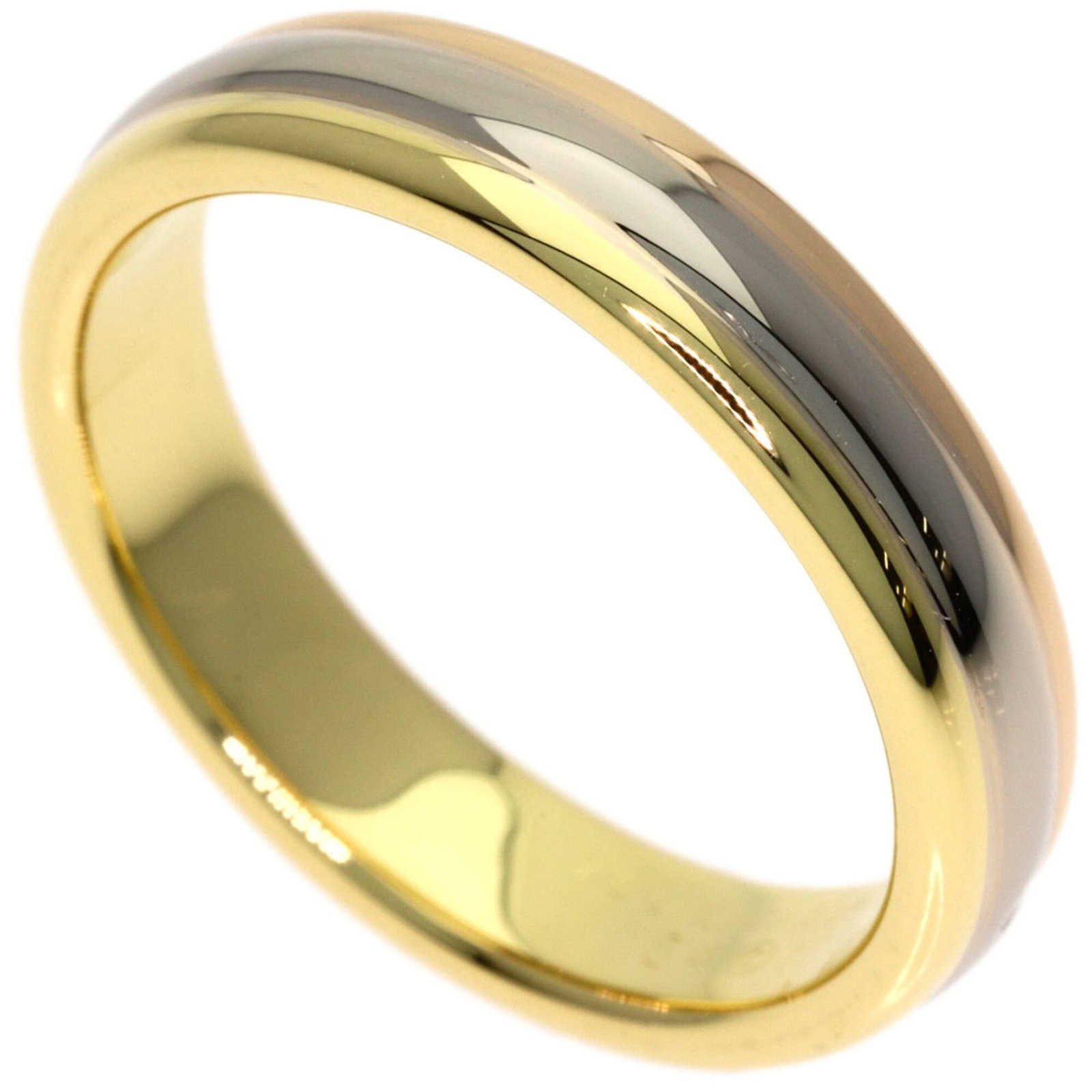 Cartier Band Ring Pink Gold (18K) White Gold (18K) Yellow Gold (18K): Cartier Band Ring Pink Gold (18K) White Gold (18K) Yellow Gold (18K) Cartier Band Ring in Pink Gold, White Gold, and Yellow Gold. This elegant ring features a unique band design combining pink gold,