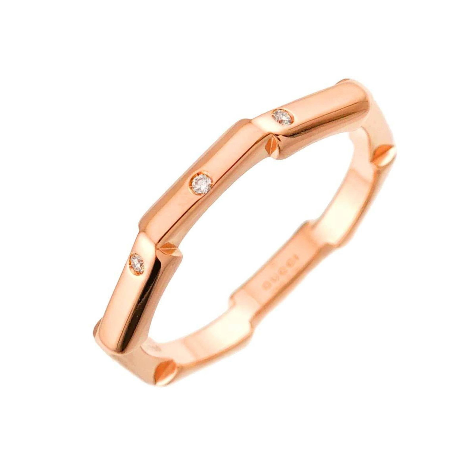 Gucci Band Ring Pink Gold (18K): Gucci Band Ring Pink Gold (18K) Pink gold (18K) band ring from Gucci, available in US size 6.5 and JP size 13, features a signature from the artist. This elegant ring boasts a beautiful pink hue and