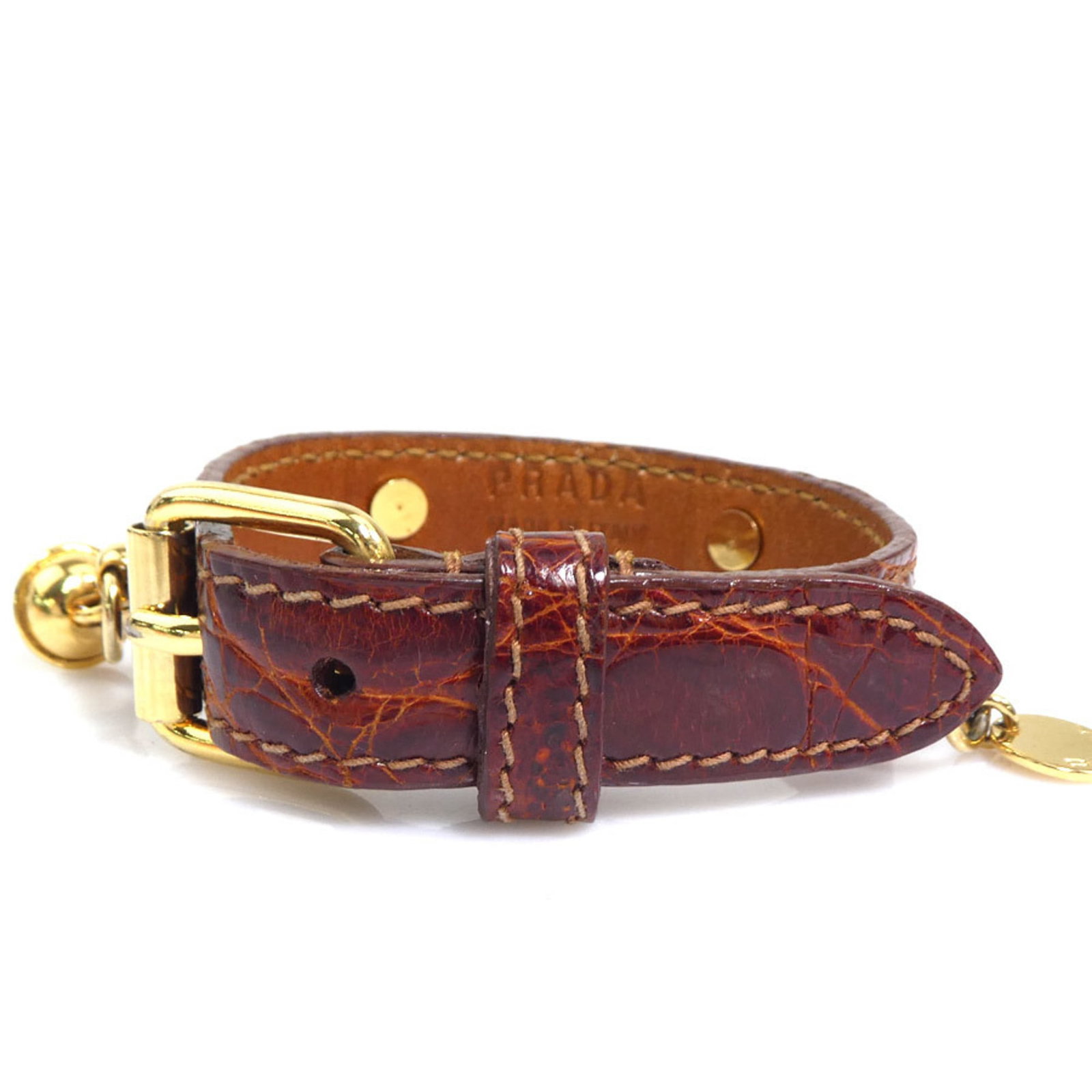 Charm Leather Prada Bracelet - 3