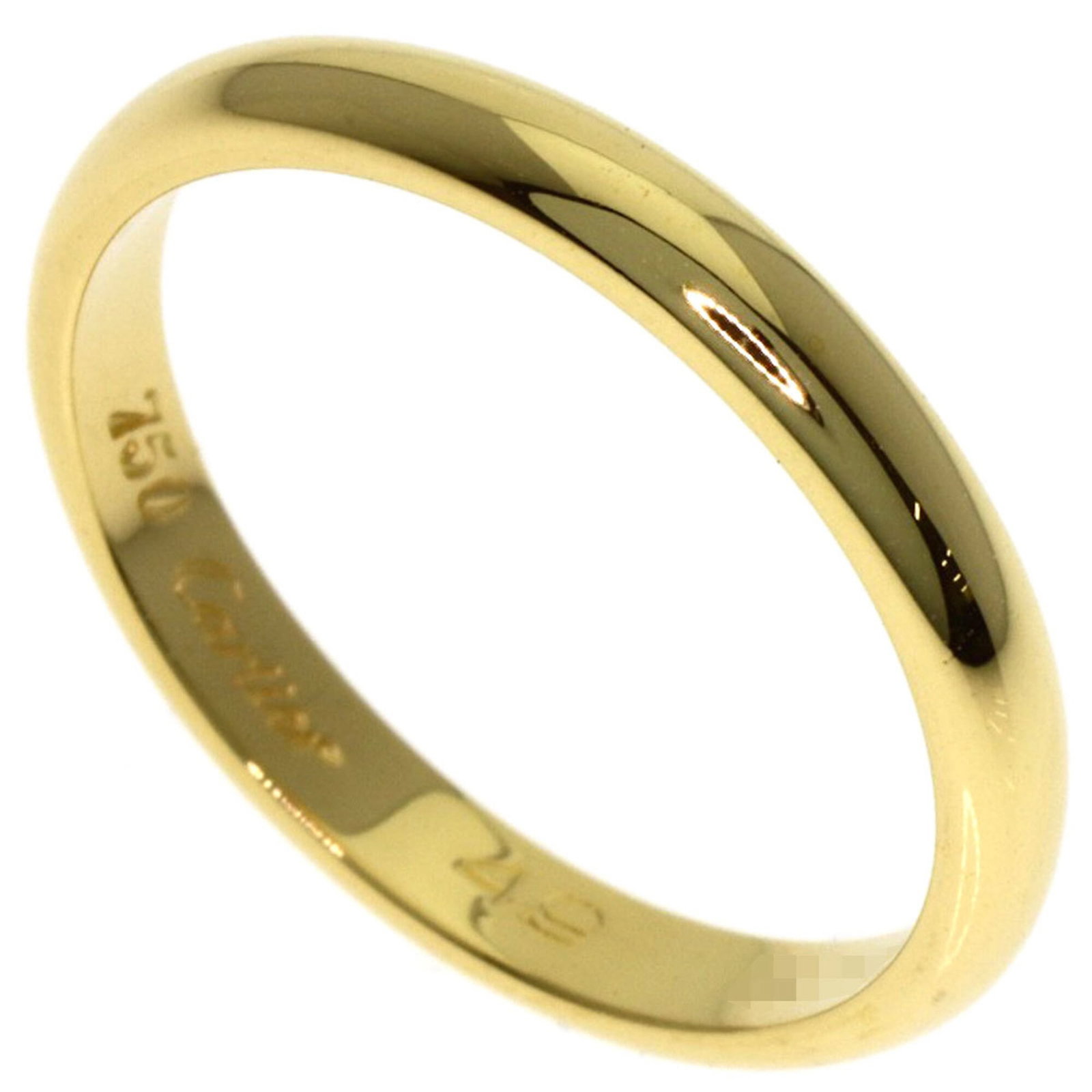 Yellow Gold Cartier Band Ring 18K: Yellow Gold Cartier Band Ring 18K Yellow Gold Cartier Band Ring 18K features a classic design with 18K yellow gold construction, suitable for women. The ring measures US size 4.5 and JP size 8. This