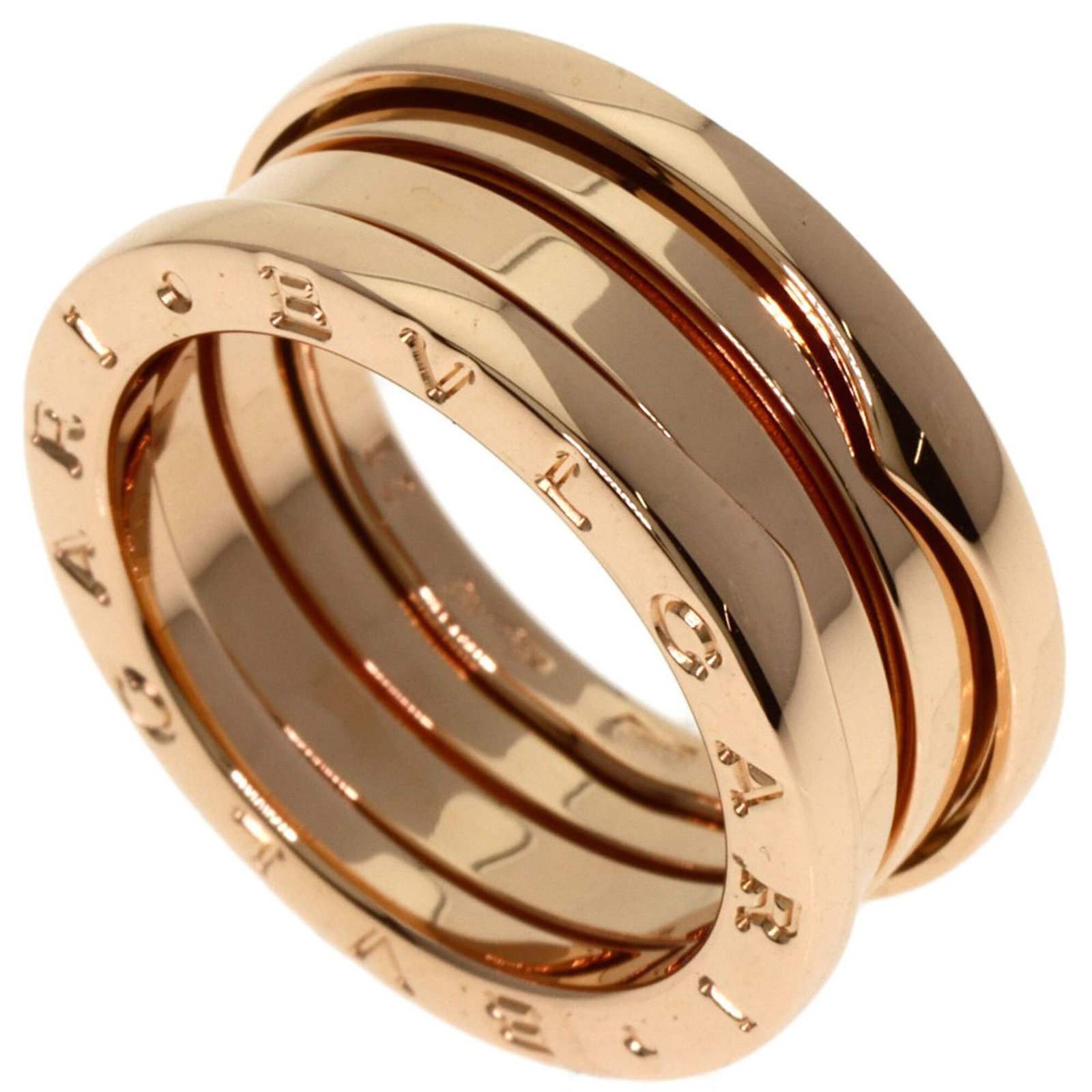 Bvlgari Band Ring Pink Gold (18K): Bvlgari Band Ring Pink Gold (18K) Pink gold (18K) band ring from Bvlgari, available in US size 6.5. This 18K pink gold band features a classic design that showcases the luxury brand's signature