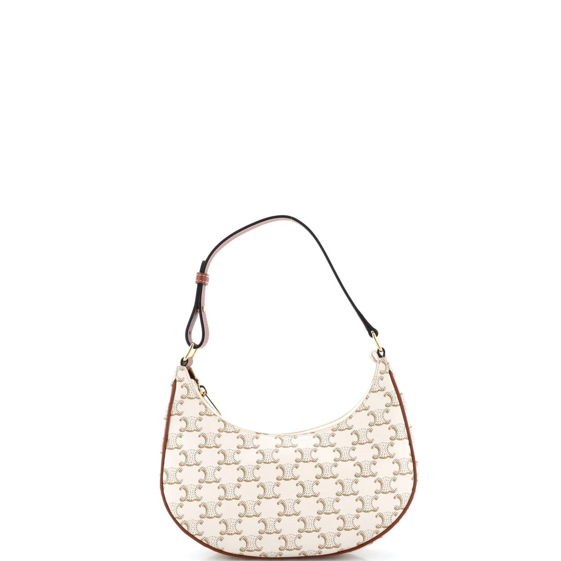 Canvas Celine Coated Triomphe Ava Bag: Canvas Celine Coated Triomphe Ava Bag Canvas Celine Coated Triomphe Ava Bag - Neutral Canvas Exterior with Gold Hardware and Brown Interior. This great condition bag features minor discoloration,