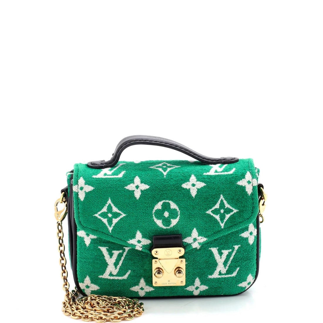 Louis Vuitton Micro Jacquard Monogram Velvet Match: Louis Vuitton Micro Jacquard Monogram Velvet Match The Louis Vuitton Micro Jacquard Monogram Velvet Match features a striking black and green micro metis monogram jacquard velvet exterior, perfectly