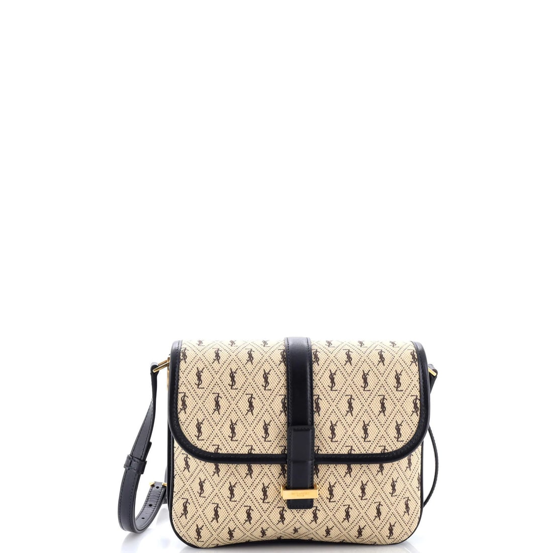 Saint Laurent Top Flap Satchel Monogram Canvas Small Leather All Over (1 of 6)