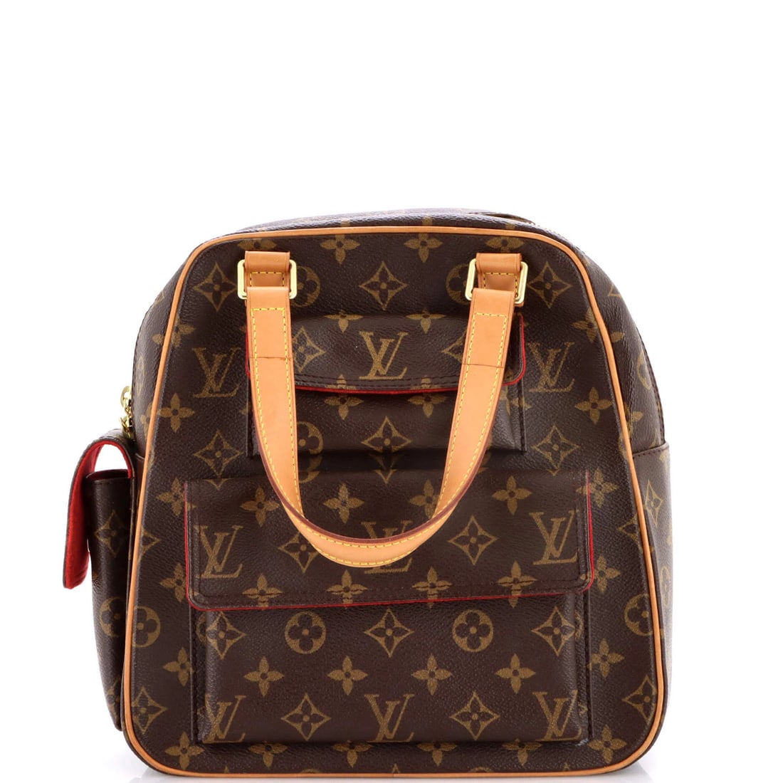 Louis Vuitton Excentri-Cite Handbag Monogram Canvas: Louis Vuitton Excentri-Cite Handbag Monogram Canvas The Louis Vuitton Excentri-Cite Handbag Monogram Canvas is a stylish and classic satchel with a rich brown exterior, adorned with the iconic