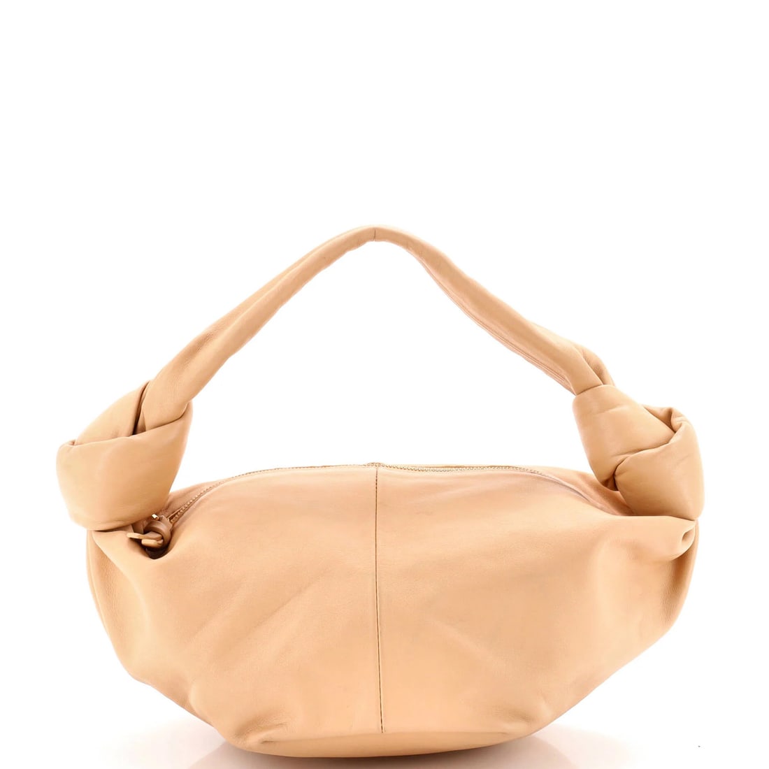 Veneta Leather Double Knot Hobo Teen: Veneta Leather Double Knot Hobo Teen The Bottega Veneta Double Knot Hobo Teen features a neutral exterior with glitter accents, minor scuffs and corner wear, and gold hardware. This leather shoulder b