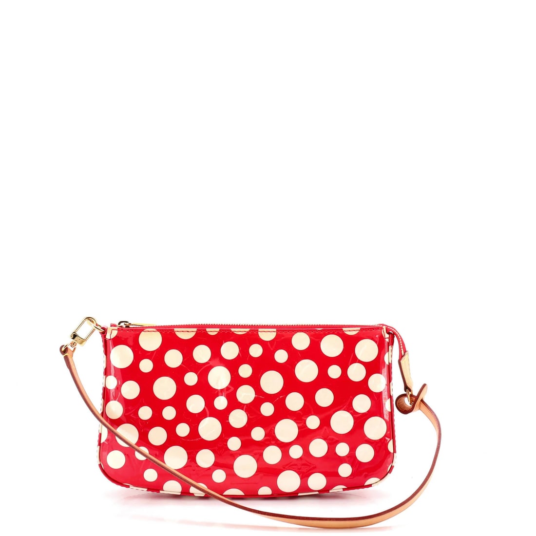 Infinity dots monogram vernis kusama pochette accessoires louis vuitton: Infinity dots monogram vernis kusama pochette accessoires louis vuitton Patent leather exterior with iconic Louis Vuitton Kusama Infinity Dots Monogram Vernis design, adding a touch of luxury to any o