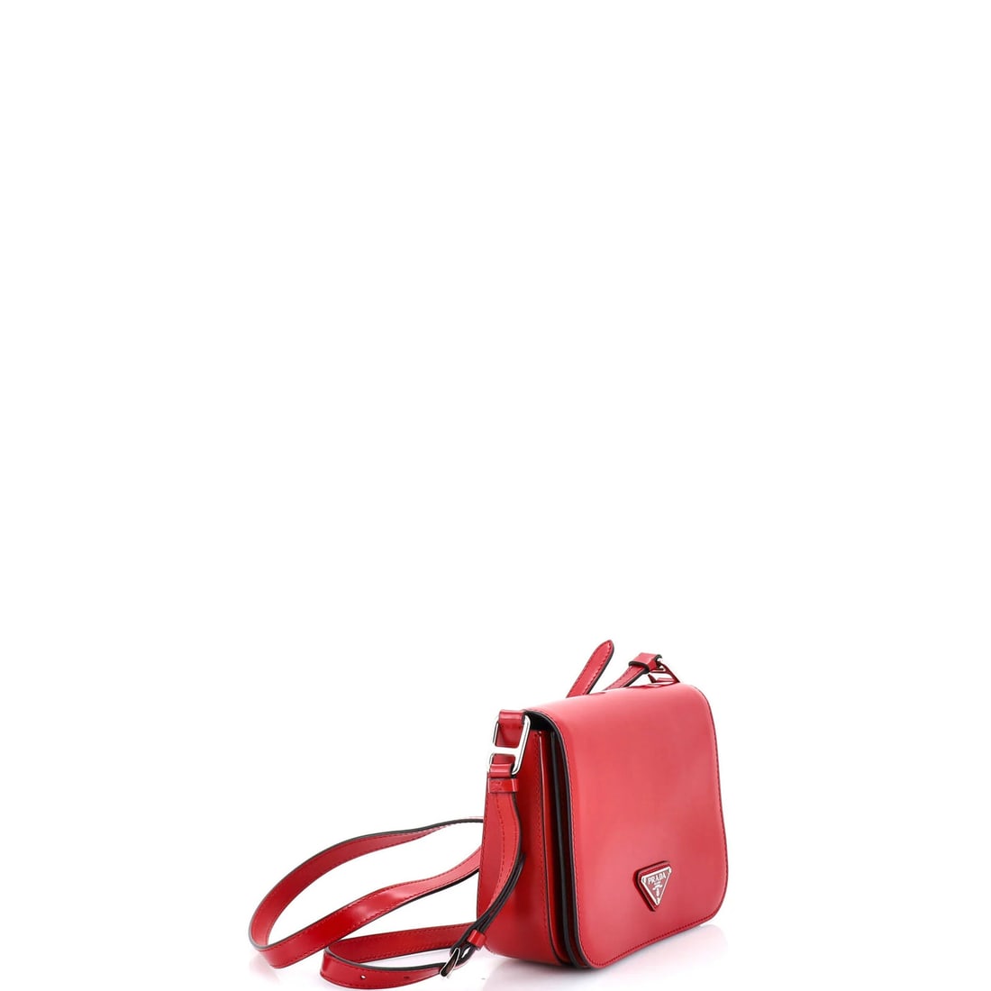 Spazzolato Leather Small Shoulder Bag Prada Full - 2