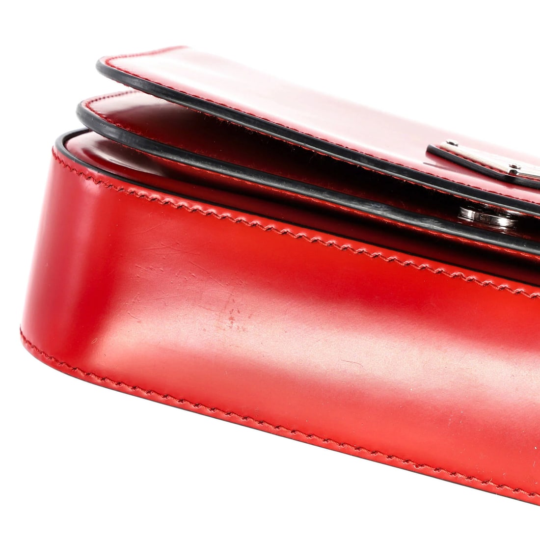 Spazzolato Leather Small Shoulder Bag Prada Full - 7