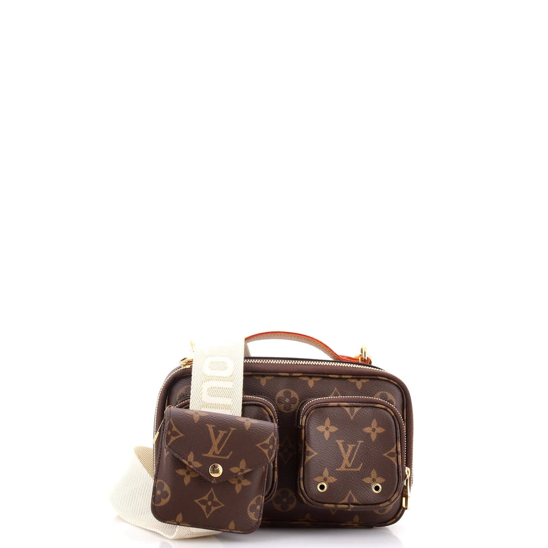 Canvas Crossbody Bag Monogram Utility Louis Vuitton: Canvas Crossbody Bag Monogram Utility Louis Vuitton Brown Canvas Crossbody Bag with Pochette and Monogram Pattern, featuring a classic Utility design. This stylish bag boasts a sturdy canvas exterior