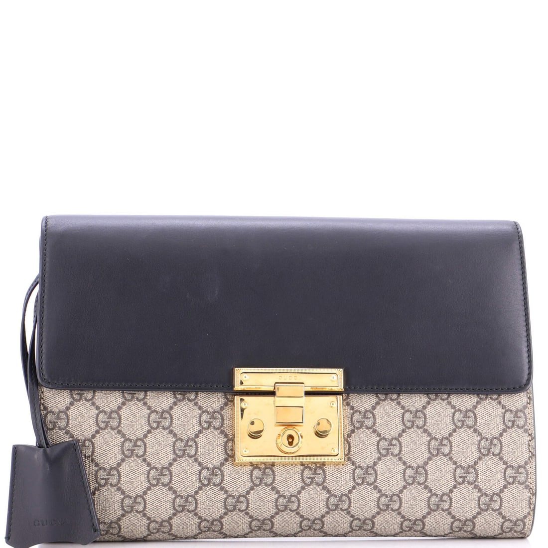 Gucci Padlock Clutch GG Canvas and Leather Large (1 of 8)