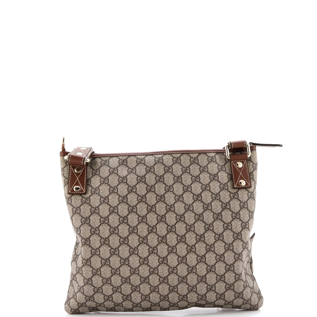 Gucci Canvas Large Flat Loop Coated Web Messenger - 3