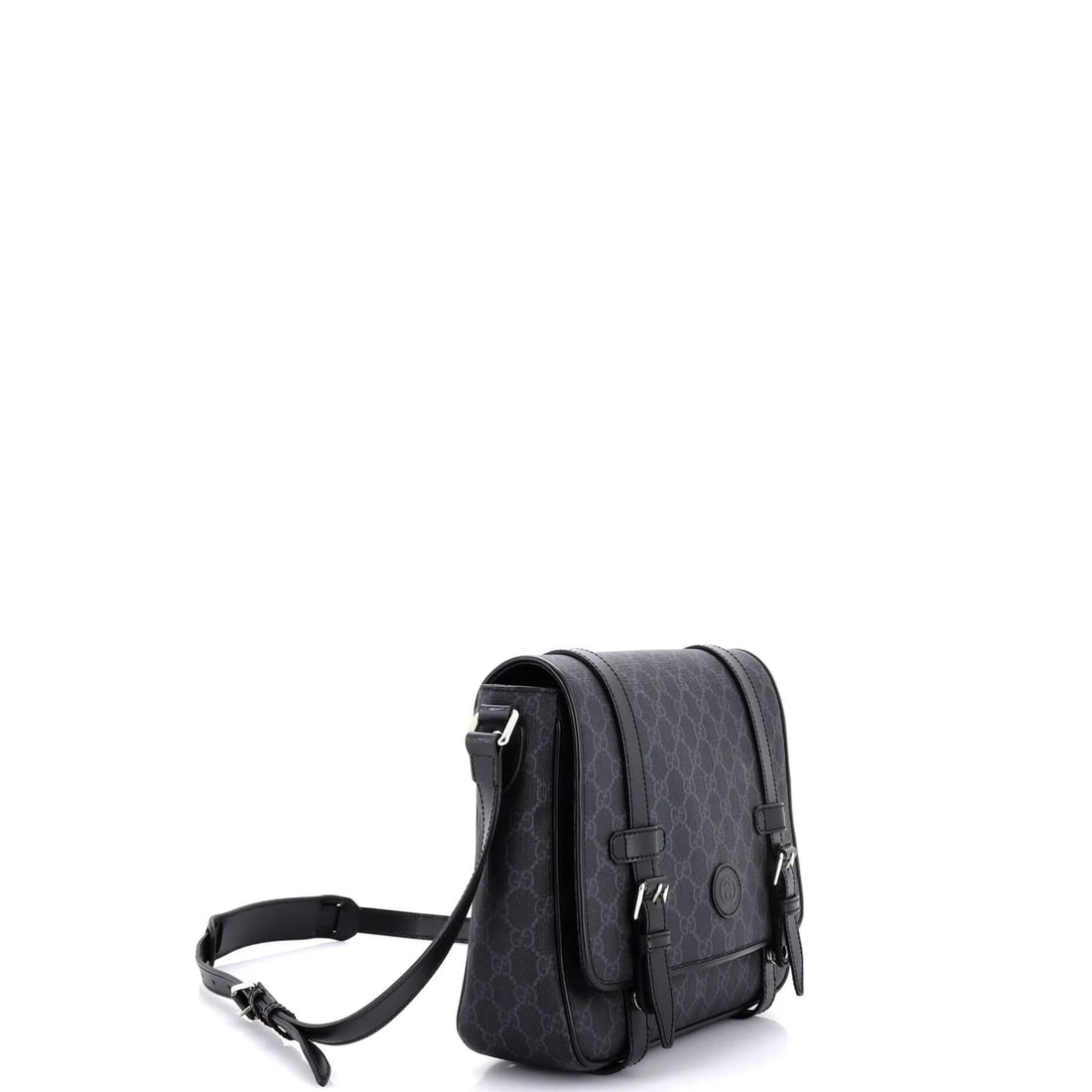 Patch Messenger Bag Coated Canvas Leather GG Medium Gucci Interlocking - 2